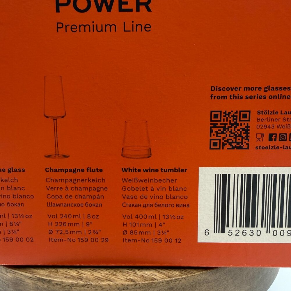 Stölzle Lausitz Power Stemless White Wine Tumbler Glasses Set of 4 13.5 Oz NIB - Picture 6 of 16